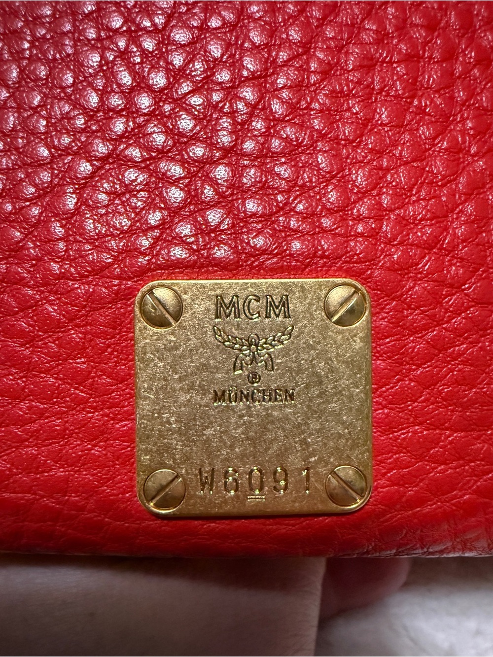 MCM Red Leather Bag - Picture 2 of 12